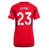 Manchester United Luke Shaw #23 Replika Hjemmedrakt Dame 2023-24 Kortermet