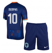 Nederland Memphis Depay #10 Replika Bortedrakt Barn EM 2024 Kortermet (+ bukser)