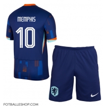 Nederland Memphis Depay #10 Replika Bortedrakt Barn EM 2024 Kortermet (+ bukser)