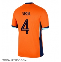 Nederland Virgil van Dijk #4 Replika Hjemmedrakt EM 2024 Kortermet