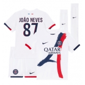 Paris Saint-Germain Joao Neves #87 Replika Bortedrakt Barn 2024-25 Kortermet (+ bukser)