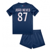 Paris Saint-Germain Joao Neves #87 Replika Hjemmedrakt Barn 2024-25 Kortermet (+ bukser)