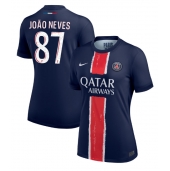 Paris Saint-Germain Joao Neves #87 Replika Hjemmedrakt Dame 2024-25 Kortermet