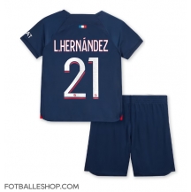 Paris Saint-Germain Lucas Hernandez #21 Replika Hjemmedrakt Barn 2023-24 Kortermet (+ bukser)