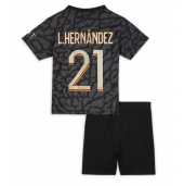 Paris Saint-Germain Lucas Hernandez #21 Replika Tredjedrakt Barn 2023-24 Kortermet (+ bukser)