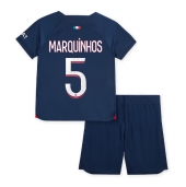 Paris Saint-Germain Marquinhos #5 Replika Hjemmedrakt Barn 2023-24 Kortermet (+ bukser)