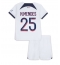 Paris Saint-Germain Nuno Mendes #25 Replika Bortedrakt Barn 2023-24 Kortermet (+ bukser)