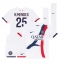 Paris Saint-Germain Nuno Mendes #25 Replika Bortedrakt Barn 2024-25 Kortermet (+ bukser)