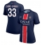 Paris Saint-Germain Warren Zaire-Emery #33 Replika Hjemmedrakt Dame 2024-25 Kortermet