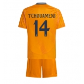 Real Madrid Aurelien Tchouameni #14 Replika Bortedrakt Barn 2024-25 Kortermet (+ bukser)