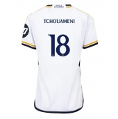 Real Madrid Aurelien Tchouameni #18 Replika Hjemmedrakt Dame 2023-24 Kortermet