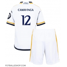 Real Madrid Eduardo Camavinga #12 Replika Hjemmedrakt Barn 2023-24 Kortermet (+ bukser)