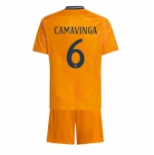 Real Madrid Eduardo Camavinga #6 Replika Bortedrakt Barn 2024-25 Kortermet (+ bukser)