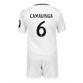 Real Madrid Eduardo Camavinga #6 Replika Hjemmedrakt Barn 2024-25 Kortermet (+ bukser)