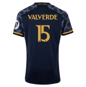 Real Madrid Federico Valverde #15 Replika Bortedrakt 2023-24 Kortermet