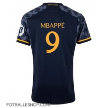 Real Madrid Kylian Mbappe #9 Replika Bortedrakt 2023-24 Kortermet