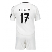 Real Madrid Lucas Vazquez #17 Replika Hjemmedrakt Barn 2024-25 Kortermet (+ bukser)