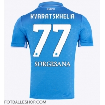 SSC Napoli Khvicha Kvaratskhelia #77 Replika Hjemmedrakt 2024-25 Kortermet