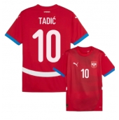 Serbia Dusan Tadic #10 Replika Hjemmedrakt EM 2024 Kortermet