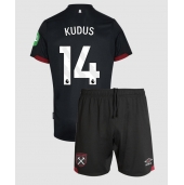 West Ham United Mohammed Kudus #14 Replika Bortedrakt Barn 2024-25 Kortermet (+ bukser)