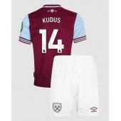 West Ham United Mohammed Kudus #14 Replika Hjemmedrakt Barn 2024-25 Kortermet (+ bukser)