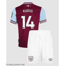 West Ham United Mohammed Kudus #14 Replika Hjemmedrakt Barn 2024-25 Kortermet (+ bukser)