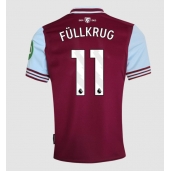 West Ham United Niclas Fullkrug #11 Replika Hjemmedrakt 2024-25 Kortermet